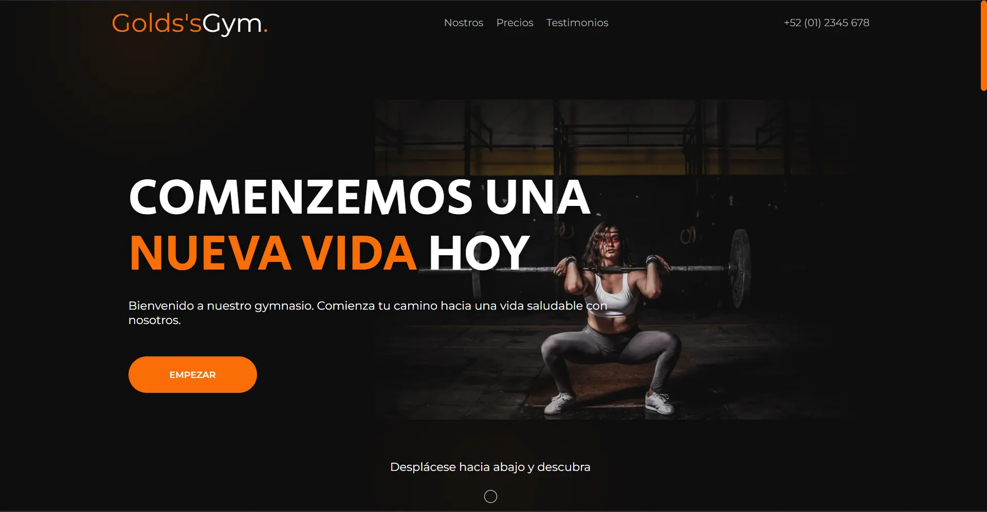 puede ser una imagen de la portada de un gym que tiene un texto con letra blanca que dice comenzemos una nueva vida hoy