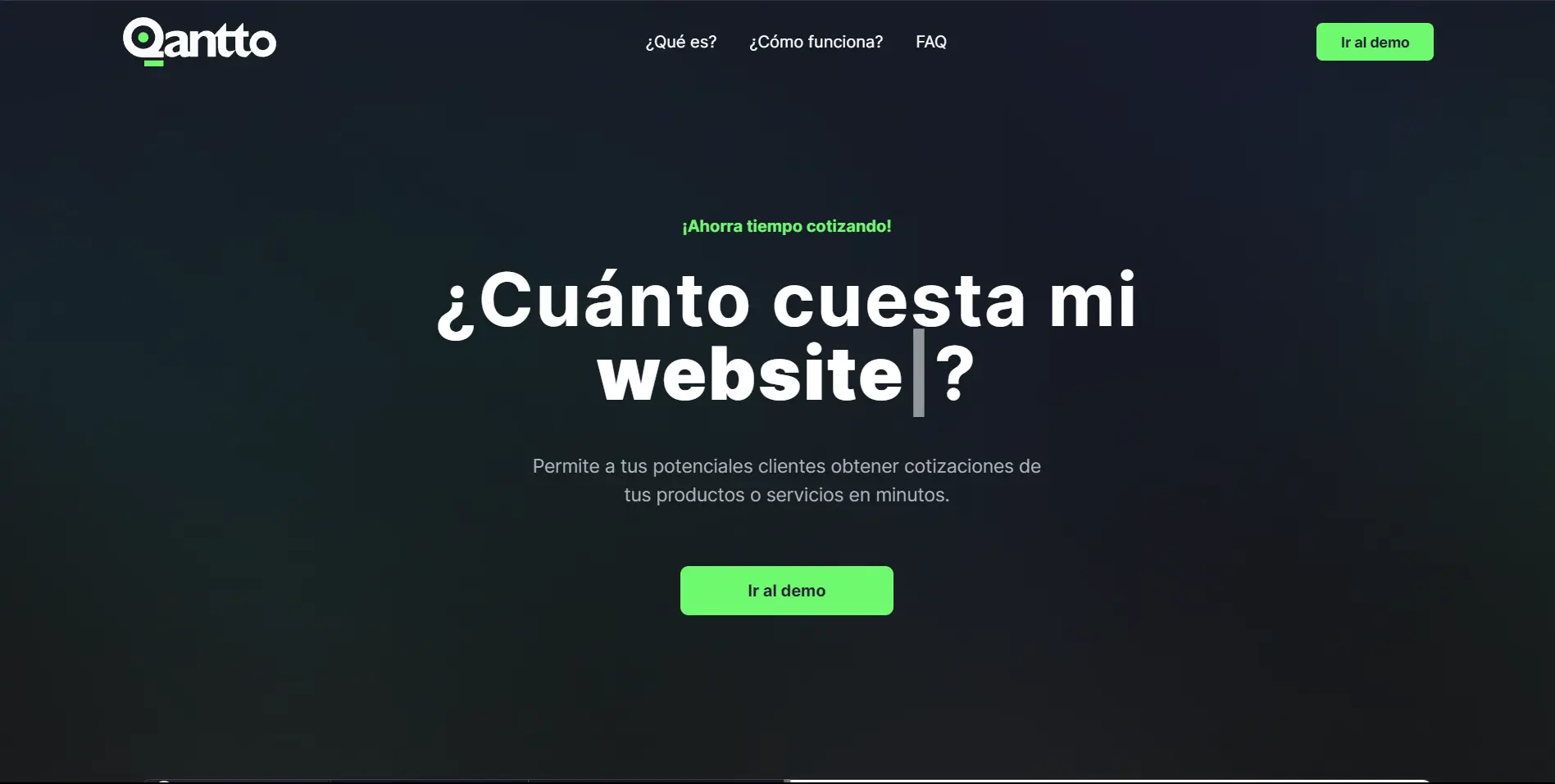 puede ser una imagen de la portada de un sitio web que dice qantto.io